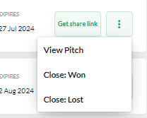 Custom Pitch Won Lost