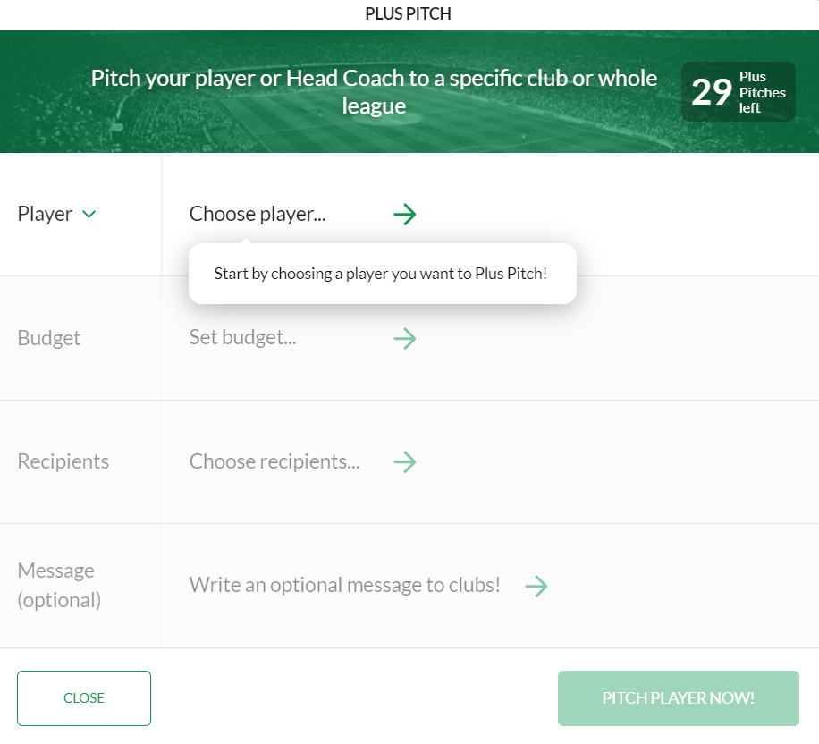 How to use a Plus Pitch (Agent)